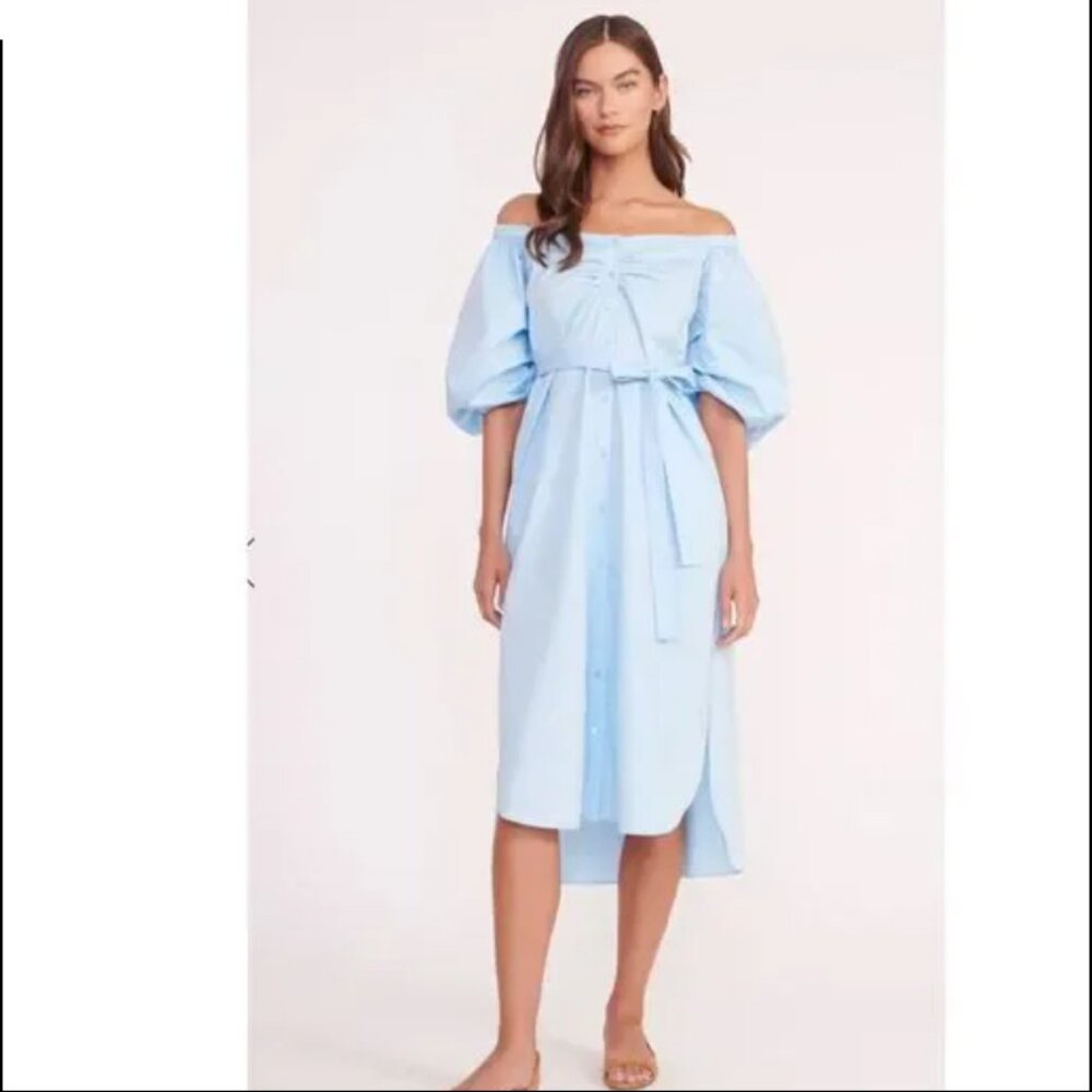 Staud  V-Neck Midi Length Dress  Size: S